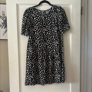 Wonder Nation Black and White Patterned Mini Dress